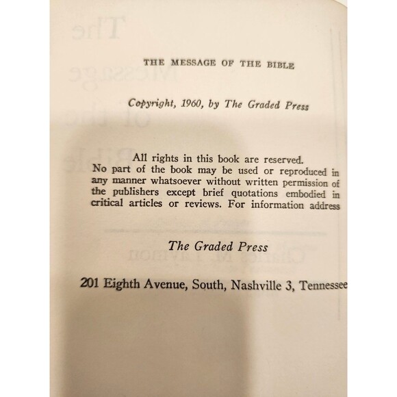 The Message of the Bible Charles M. Laymon 1960 First Edition The Graded Press - Picture 7 of 16